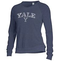 Women's Alternative Apparel Navy Yale Bulldogs Slouchy Pullover Sweatshirt