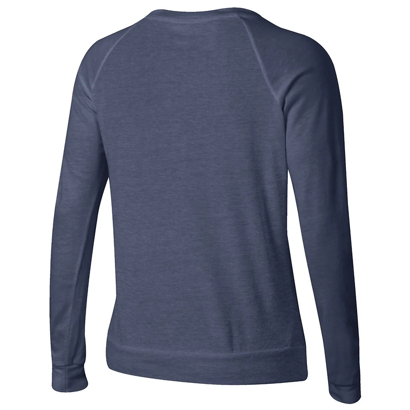 Women's Alternative Apparel Navy Yale Bulldogs Slouchy Pullover Sweatshirt