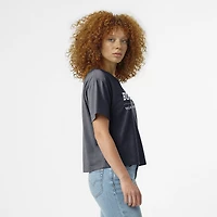 Women's Champion  Navy Yale Bulldogs Waist Length Wordmark T-Shirt