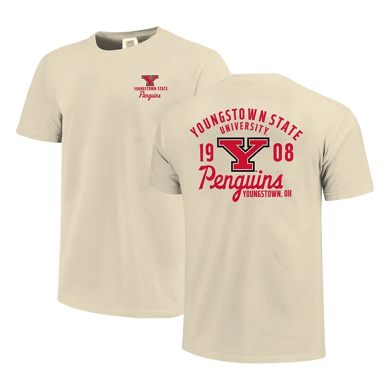 T-shirt crème pour homme avec motif mascotte des Penguins de Youngstown State