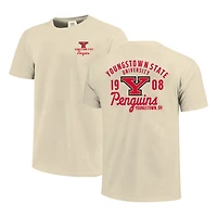 T-shirt crème pour homme avec motif mascotte des Penguins de Youngstown State