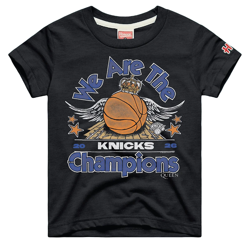 Youth Homage Charcoal New York Knicks x Queen 2026 NBA Finals Champions Tri-Blend T-Shirt