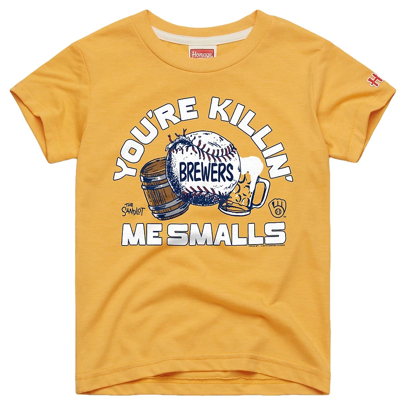 Youth Homage Gold Milwaukee Brewers x The Sandlot Tri-Blend T-Shirt