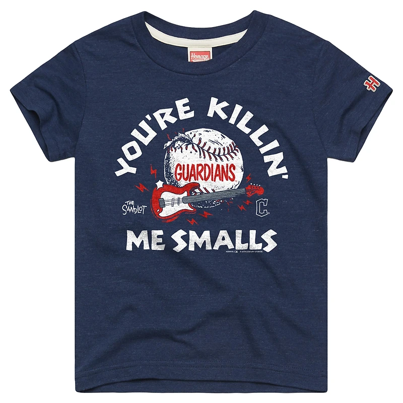 T-shirt Youth Homage Navy Cleveland Guardians x The Sandlot Tri-Blend