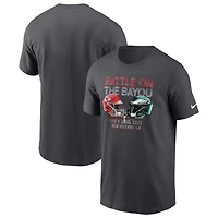 Youth Nike Anthracite Kansas City Chiefs vs. Philadelphia Eagles Super Bowl LIX Matchup Final Battle T-Shirt