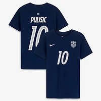 Youth Nike Christian Pulisic Navy USMNT Away Player Name & Number T-Shirt