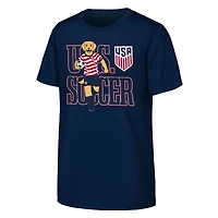 T-shirt Outerstuff pour jeunes, motif mascotte de l'équipe nationale américaine football (coup franc) la marine