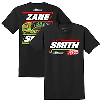 Men's Front Row Motorsports Black Zane Smith Speedy Cash Car T-Shirt