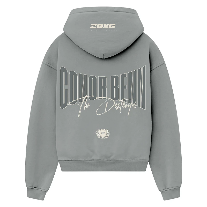 Sweat à capuche gris pour homme Conor Benn Destroyer