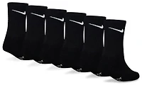 Nike Boys Nike 6 Pack Dri-FIT Performance Basic Crew Socks - Boys' Preschool Black Size XS
