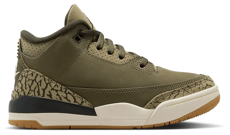Jordan Boys Retro 3 - Boys' Preschool Shoes Medium Olive/Neutral Olive