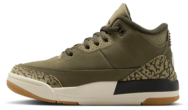 Jordan Boys Retro 3 - Boys' Preschool Shoes Medium Olive/Neutral Olive