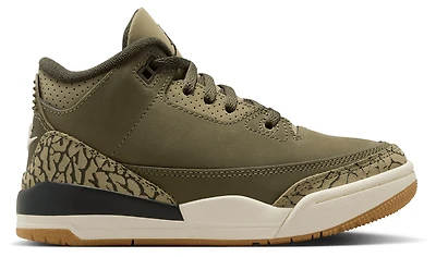 Jordan Boys Retro 3 - Boys' Preschool Shoes Medium Olive/Neutral Olive