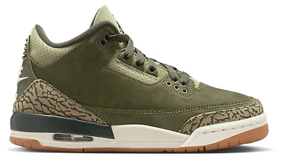 Jordan Boys Retro 3 - Boys' Grade School Basketball Shoes Medium Olive/Neutral Olive/Sequoia