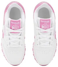 Reebok Girls Reebok Classic Leather Step N Flash - Girls' Preschool Running Shoes True Pink/White Size 13.5