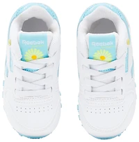 Reebok Girls Classic Leather - Girls' Toddler Shoes Electric Yellow/Digital Blue/White
