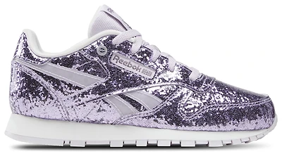 Reebok Girls Classic Leather Step N' Flash 2.0 - Girls' Preschool Shoes Digital Gleam/Purple/Ftwr White