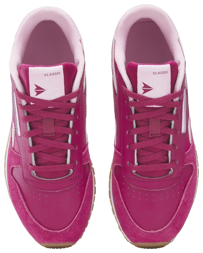 Reebok Girls Classic Leather - Girls' Grade School Shoes Very Berry/Astro Rose