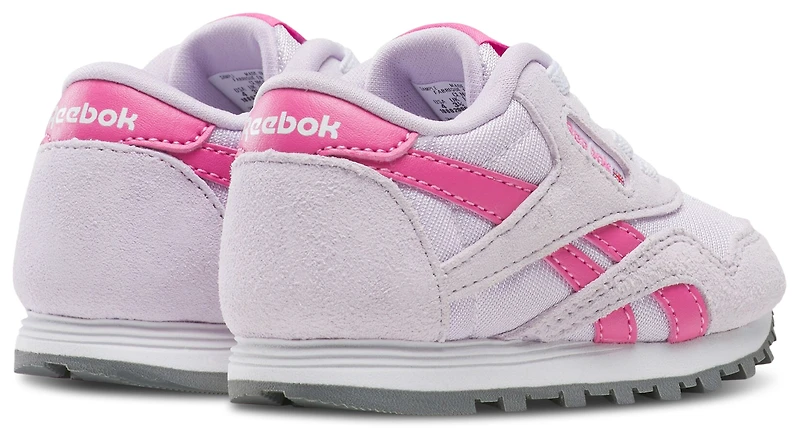 Reebok Boys CL Nylon - Boys' Toddler Shoes True Pink/Digital Gleam/White