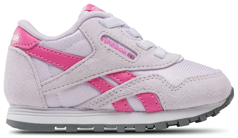 Reebok Boys CL Nylon - Boys' Toddler Shoes True Pink/Digital Gleam/White