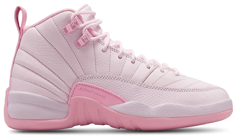 Jordan Girls Retro 12 - Girls' Grade School Basketball Shoes Pearl Pink/Medium Soft Pink