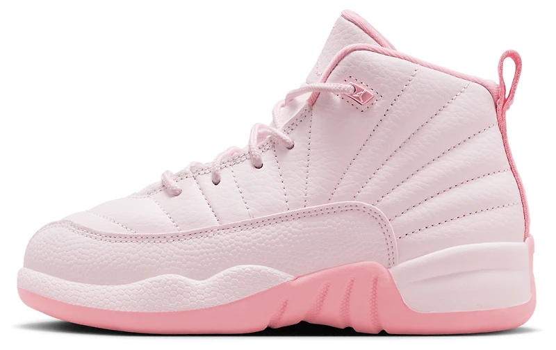 Jordan Girls Retro 12 - Girls' Preschool Basketball Shoes Pearl Pink/Medium Soft Pink