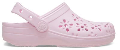 Crocs Girls Floral Cutout Clogs - Girls' Toddler Shoes Pink Milk