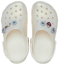 Crocs Girls Classic Iridescent Charm Clogs - Girls' Grade School Shoes Chalk/Multi