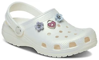 Crocs Girls Classic Iridescent Charm Clogs - Girls' Grade School Shoes Chalk/Multi