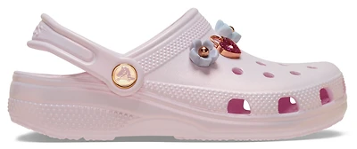 Crocs Girls Classic Iridescent Charm Clogs - Girls' Toddler Shoes Pink Milk/Multi