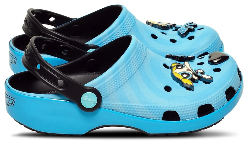 Crocs Womens Powerpuff Girls Bubbles Classic Clogs - Shoes Blue