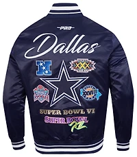 Pro Standard Cowboys Champions Rib Satin Jacket - Men's