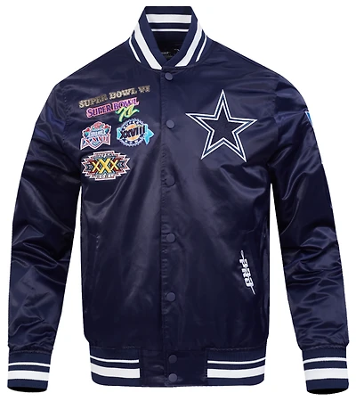 Pro Standard Cowboys Champions Rib Satin Jacket - Men's