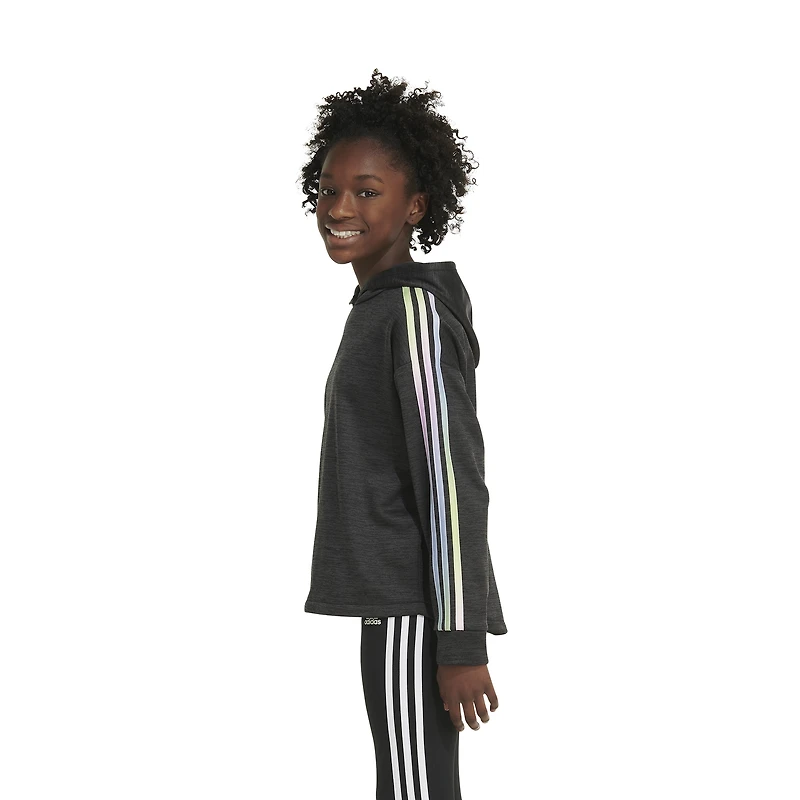 adidas Game & Go Fleece Melange Hoodie - Girls' Grade School