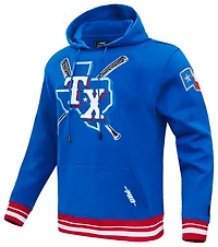 Pro Standard RANGERS MASH UP M RIB FLC PO HOODIE - Men's