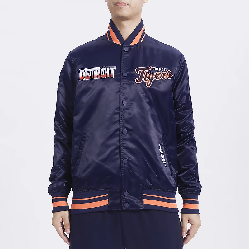 Pro Standard Detroit Tigers Turn It Up M Rib Satin Jacket - Men's