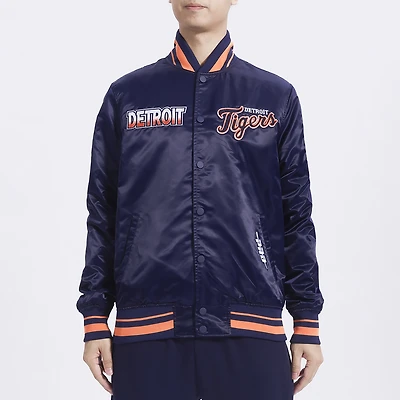 Pro Standard Detroit Tigers Turn It Up M Rib Satin Jacket - Men's