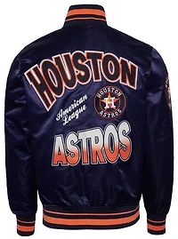 Pro Standard Houston Astros Turn It Up M Rib Satin Jacket - Men's