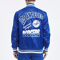 Pro Standard LA Dodgers Turn It Up M Rib Satin Jacket - Men's