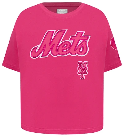 Pro Standard New York Mets Triple Pink Ss Boxy Tee - Girls' Grade School
