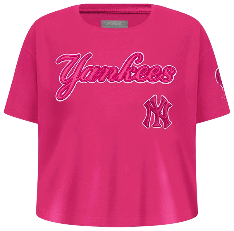 Pro Standard New York Yankees Triple Pink Ss Boxy Tee - Girls' Grade School