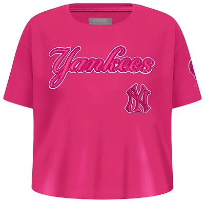 Pro Standard New York Yankees Triple Pink Ss Boxy Tee - Girls' Grade School
