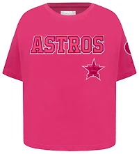 Pro Standard Houston Astros Triple Pink Ss Boxy Tee - Girls' Grade School