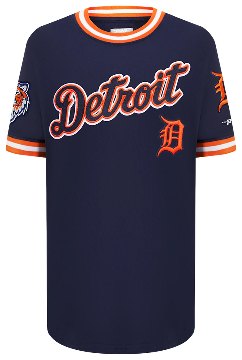 Pro Standard Detroit Tigers Classic Ss Striped Rib Tee - Boys' Grade School