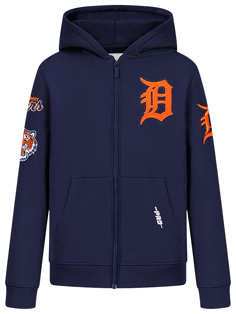 Pro Standard Detroit Tigers Classic Flc Fz Hoodie - Boys' Grade School