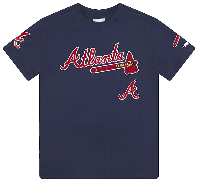 Pro Standard Boys Pro Standard Atlanta Braves Classic Ss Tee - Boys' Grade School Midnight Navy Size L