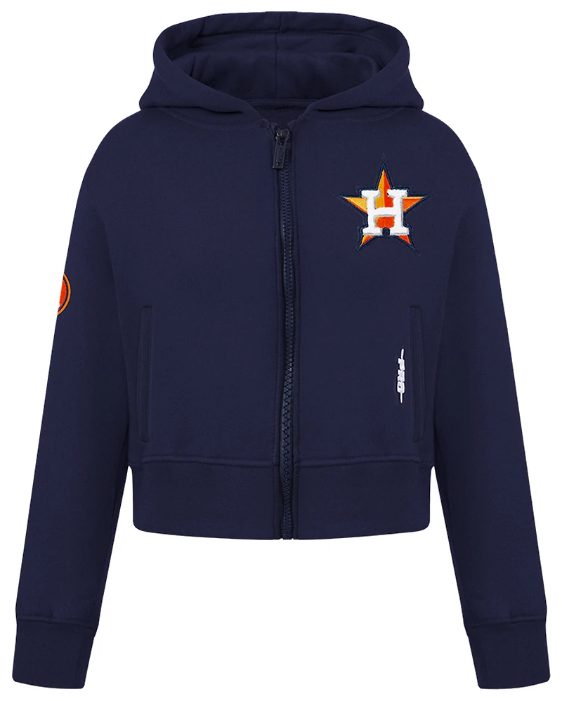 Pro Standard Houston Astros Classic Flc Fz Hoodie - Girls' Grade School