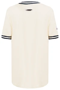 Pro Standard Boys Pro Standard Houston Astros Retro Classic Ss Striped Rib Tee - Boys' Grade School Eggshell/Midnight Navy Size L