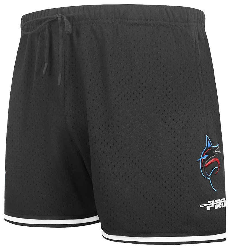 Pro Standard Marlins Mesh Basketball Shorts - Men's