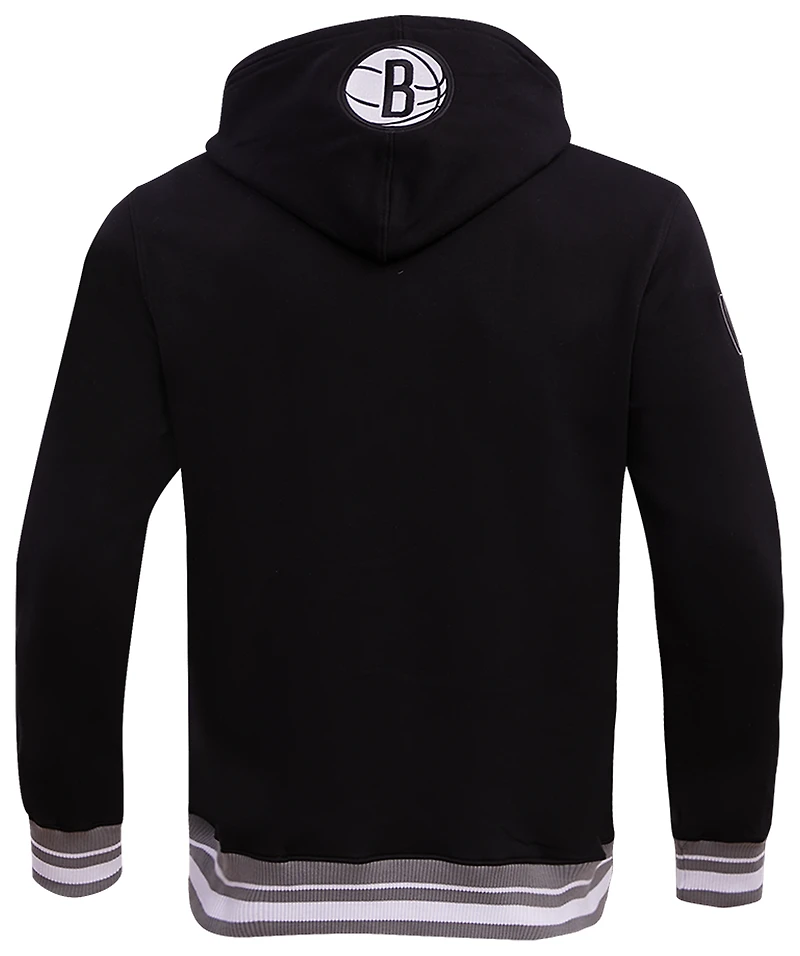 Pro Standard NETS SCRIPT TAIL RIB FLC PO HOODIE - Men's